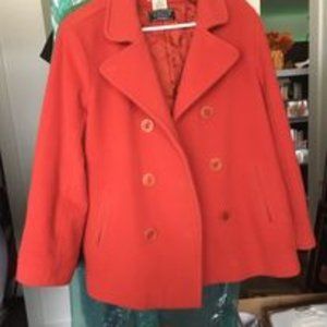 LL Bean pumpkin color, peacoat